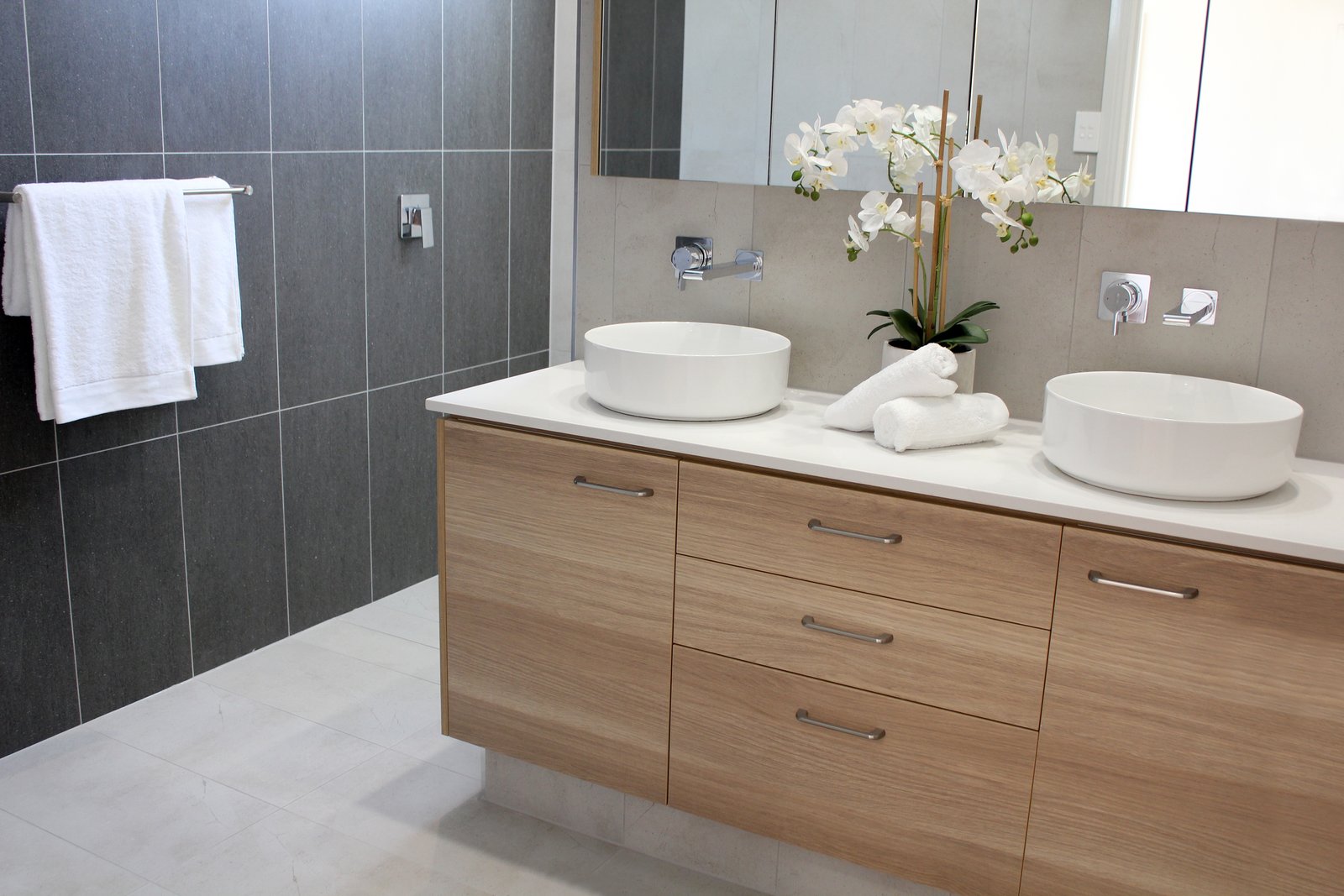 Architectural Powder Room Vanity